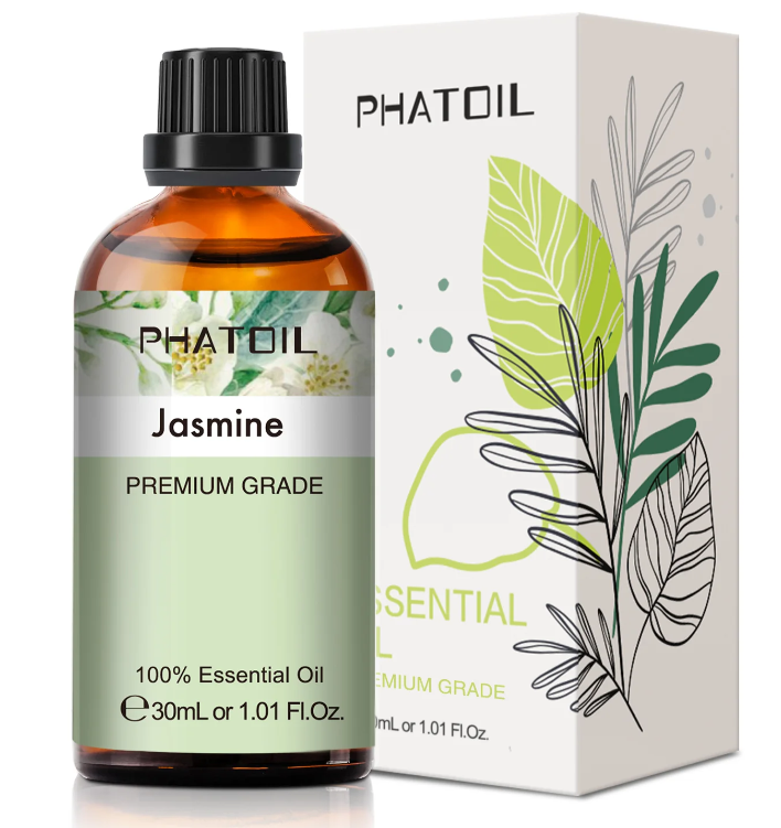 Flacon d’huile essentielle de jasmin Phatoil 30 ml, couleur vert pale