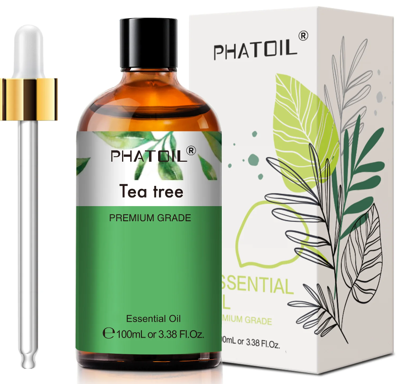 Huile essentielle tea tree 100 ml, flacon couleur vert vif